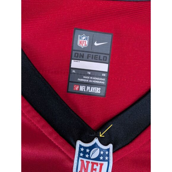 Nike Julio Jones Atlanta Falcons Jersey Women XL XLarge Red NFL On Field - Picture 6 of 10